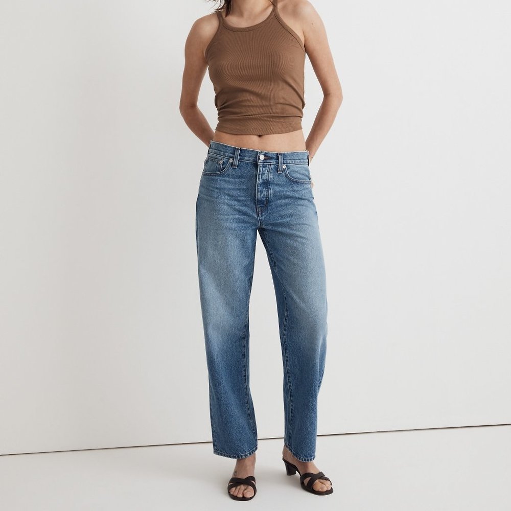 NWT Madewell Low-Slung Straight Jeans (100% cotton)